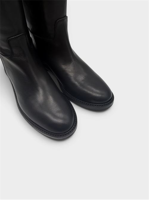 Stivale alto nero con zip posteriore IL LACCIO | TW703CRUSTNERO